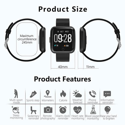 Waterproof Touch Screen Watch Heart Rate Sports Fitness Tracker DailySale