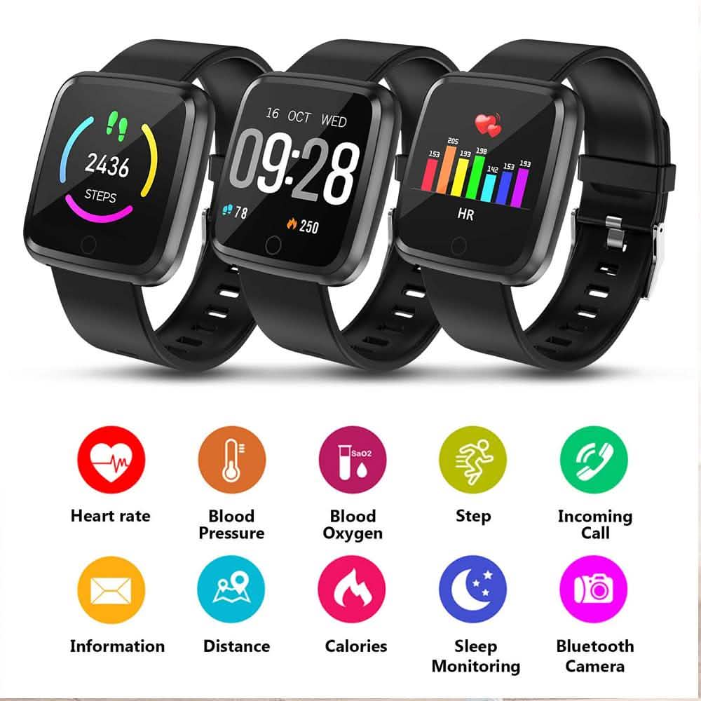 Waterproof Touch Screen Watch Heart Rate Sports Fitness Tracker DailySale