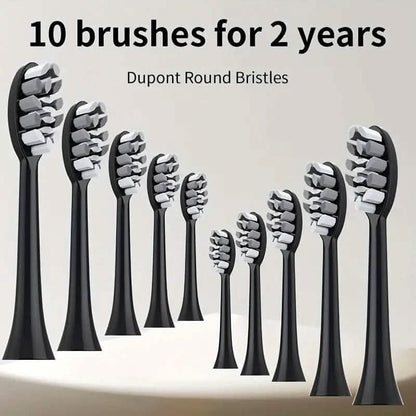 Waterproof USB Rechargeable Electric Toothbrush with 10 Replaceable Toothbrush Heads, Charger and Case DailySale