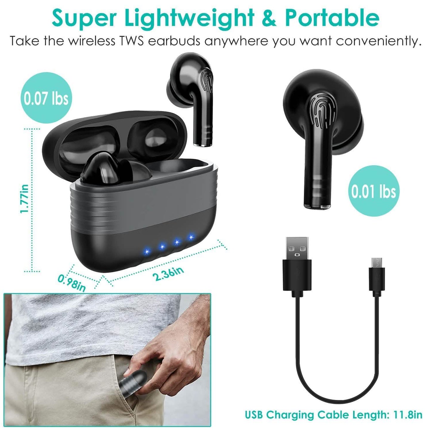 Waterproof Wireless 5.0 TWS Earbuds DailySale