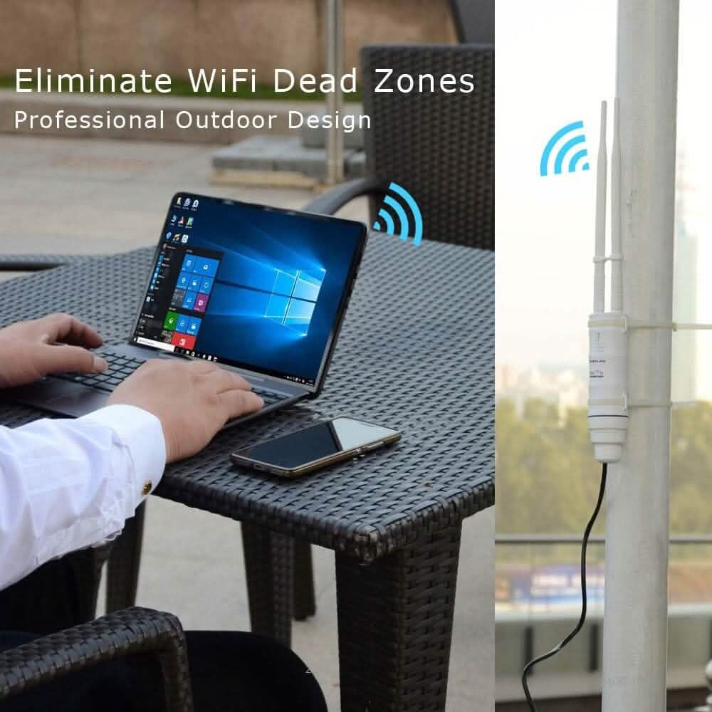 WAVLINK Outdoor WiFi Range Extender AC600 High Power Weatherproof Outdoor WiFi Extender  (Refurbished) DailySale