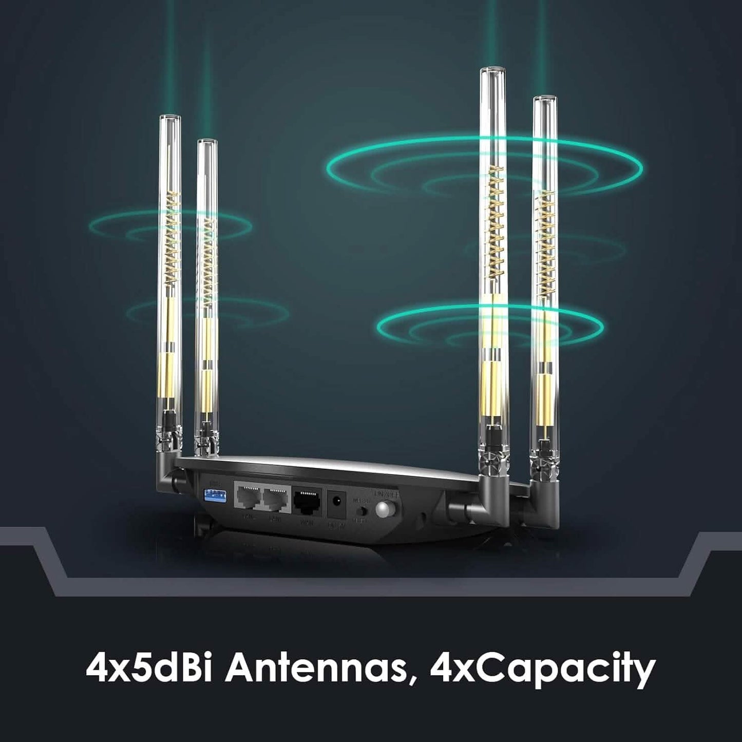 WAVLINK Wireless Router Dual Band 5GHz+2.4GHz WiFi 5 Router with 100Mbps WAN/LAN  (Refurbished) DailySale