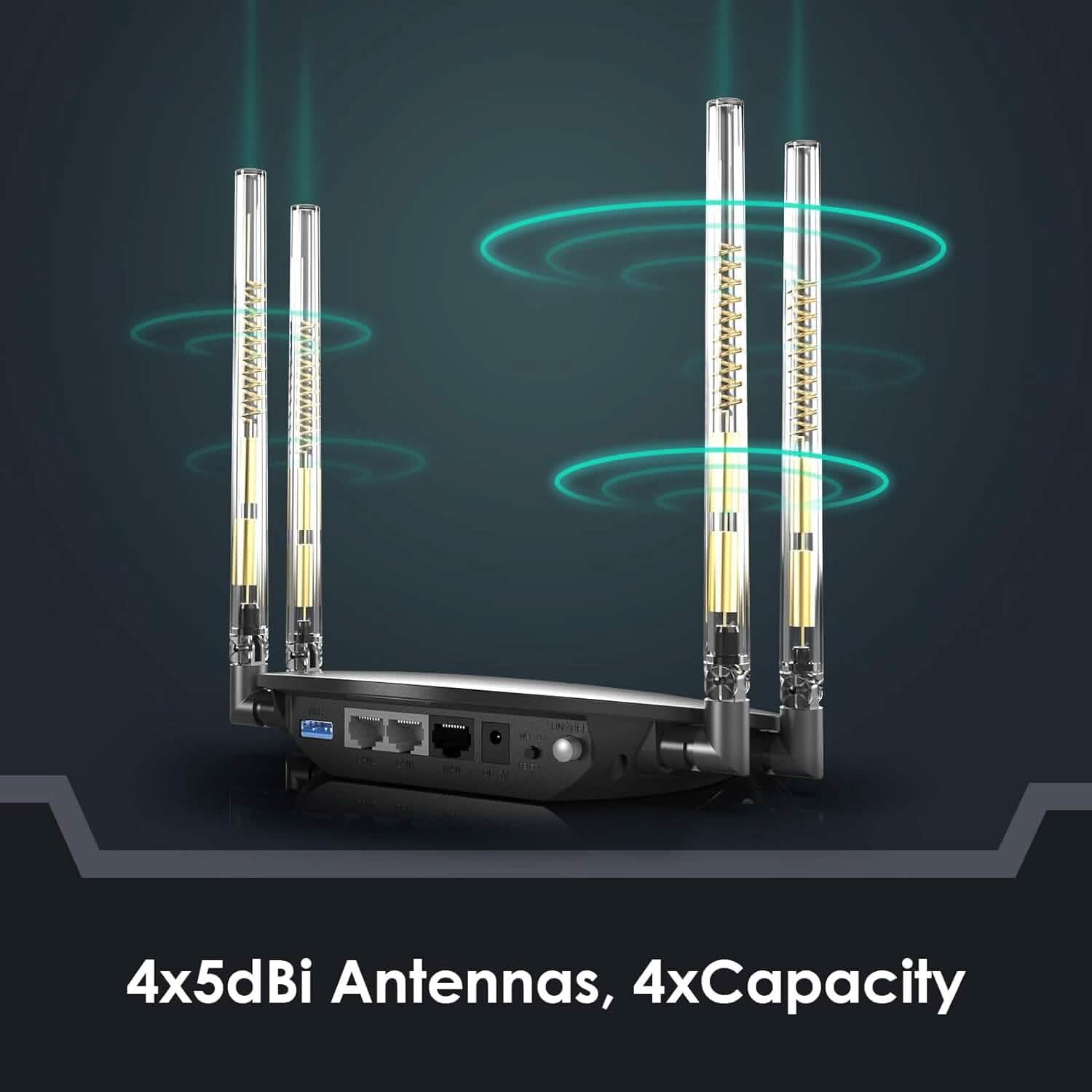 WAVLINK Wireless Router Dual Band 5GHz+2.4GHz WiFi 5 Router with 100Mbps WAN/LAN  (Refurbished) DailySale