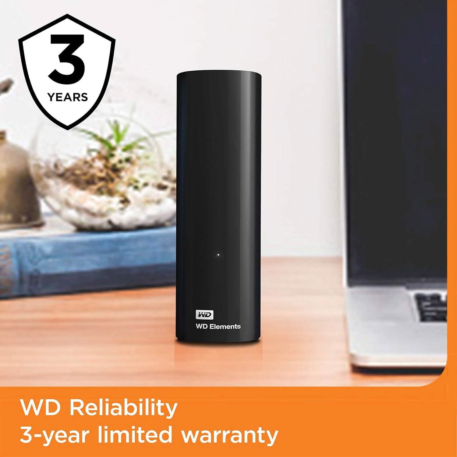 WD 16TB Elements Desktop External Hard Drive, USB 3.0 for Plug-and-Play Storage  (Refurbished) DailySale