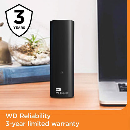 WD 16TB Elements Desktop External Hard Drive, USB 3.0 for Plug-and-Play Storage  (Refurbished) DailySale