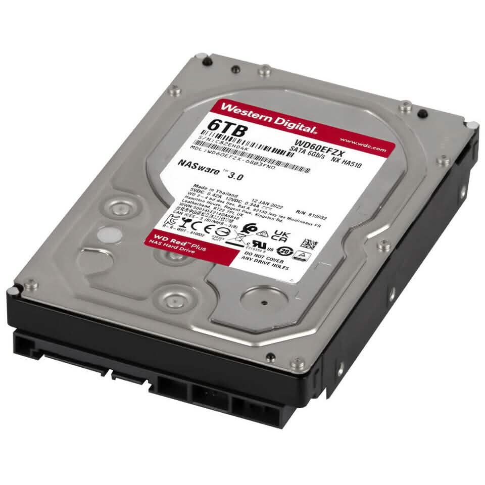 Western Digital Red Plus 6TB 5.4K 128MB SATA III 3.5'' WD60EFZX NX HA510 (Refurbished) DailySale