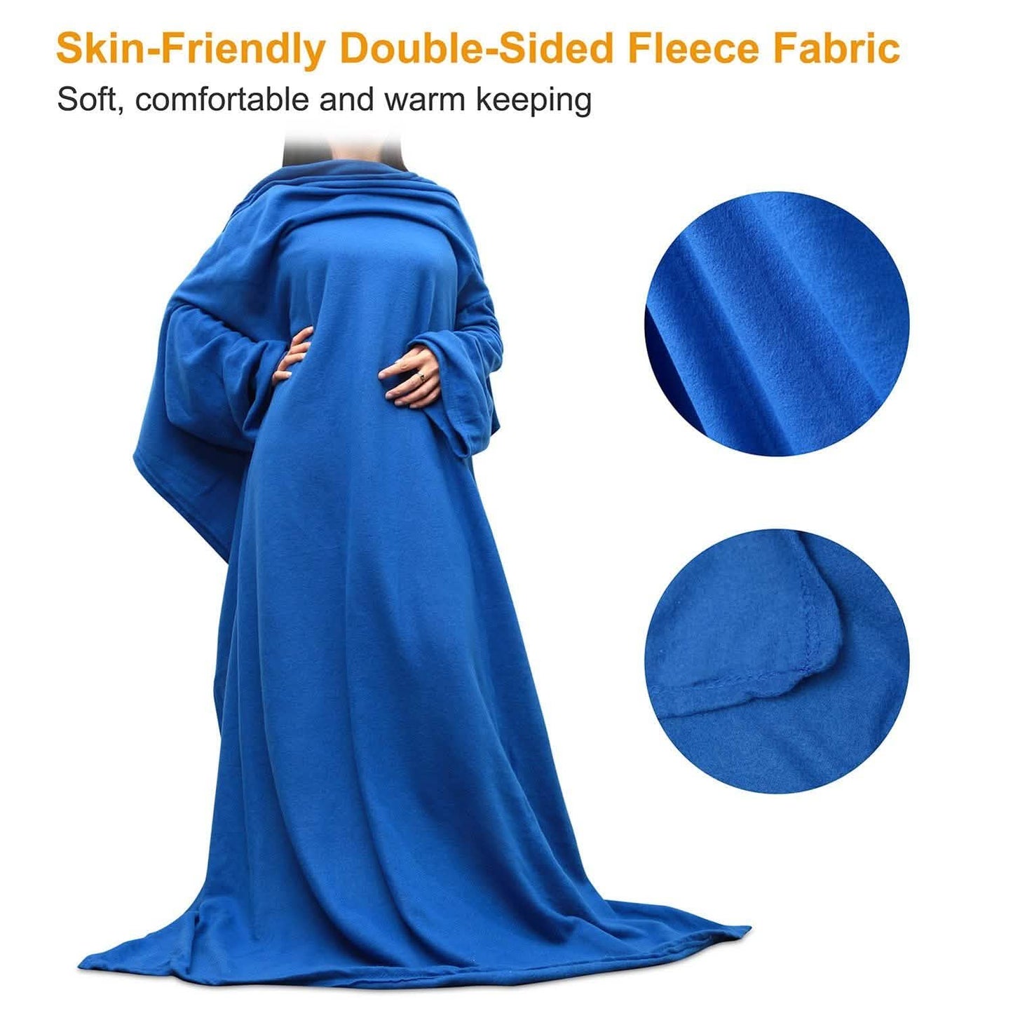 Wearable Fleece Blanket with Sleeves DailySale