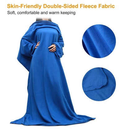 Wearable Fleece Blanket with Sleeves DailySale