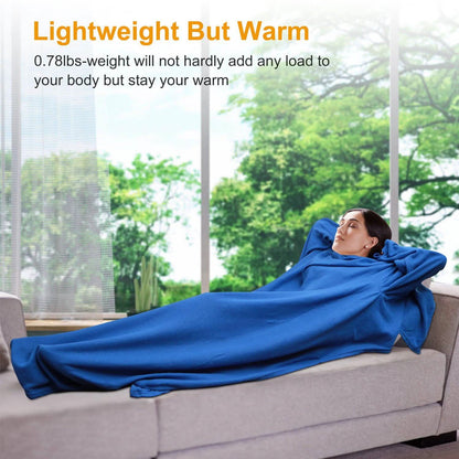 Wearable Fleece Blanket with Sleeves DailySale