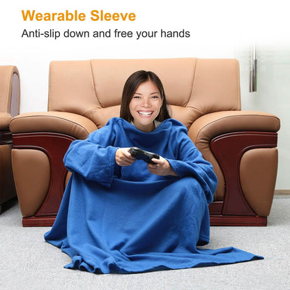 Wearable Fleece Blanket with Sleeves DailySale
