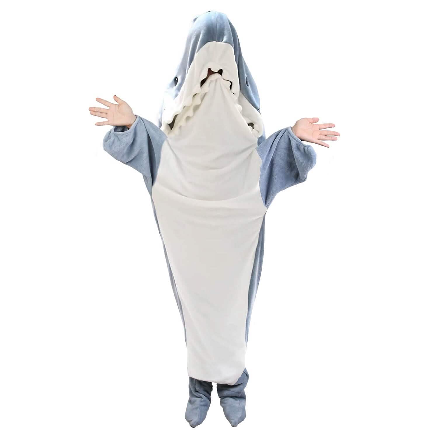 Wearable Shark Sleeping Bag Onezie with Zipper DailySale
