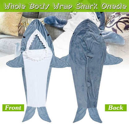 Wearable Shark Sleeping Bag Onezie with Zipper DailySale