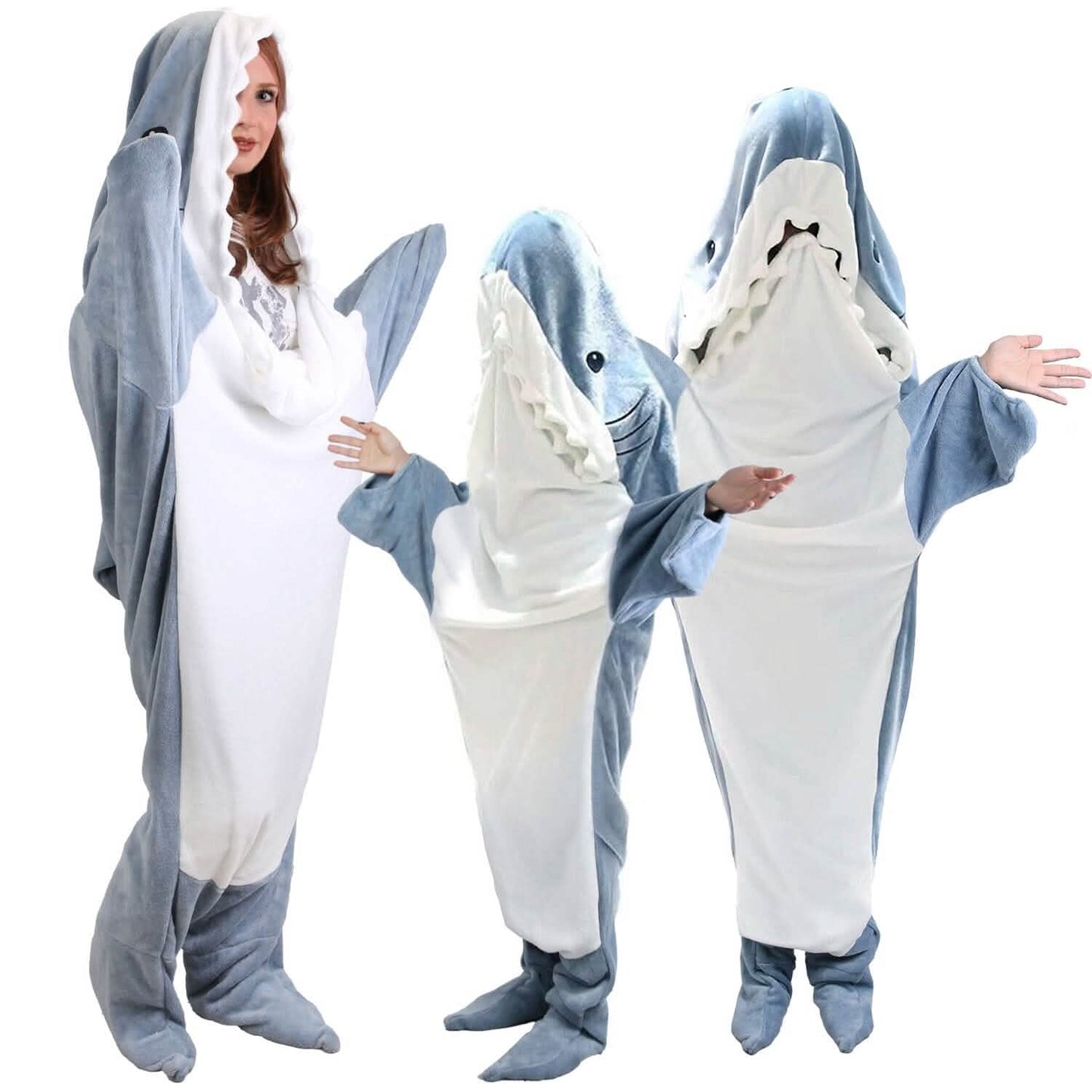 Wearable Shark Sleeping Bag Onezie with Zipper DailySale