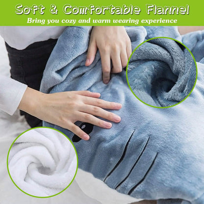 Wearable Shark Sleeping Bag Onezie with Zipper DailySale