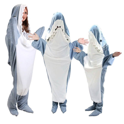 Wearable Shark Sleeping Bag Onezie with Zipper DailySale