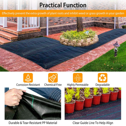 Weed Barrier Landscape Gardening Mat Fabric Woven DailySale