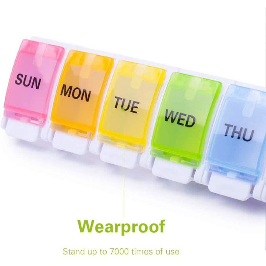 2-Pack: Weekly Pill Organizer Detachable, Sukuos Large Daily Pill Cases DailySale