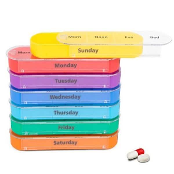 Weekly Pill Organizer Dispenser Box DailySale