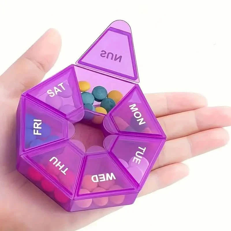 Weekly Rainbow Pill Box - 7-Grid Thickened Pill Storage Box DailySale