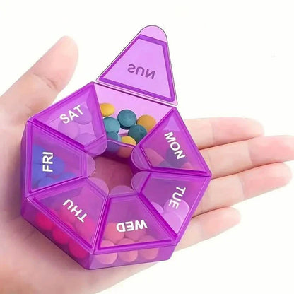 Weekly Rainbow Pill Box - 7-Grid Thickened Pill Storage Box DailySale