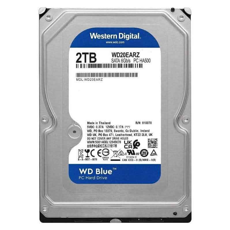 Western Digital 2TB Blue 3.5" SATA Internal PC HDD Hard Drive WD20EARZ (Refurbished) DailySale