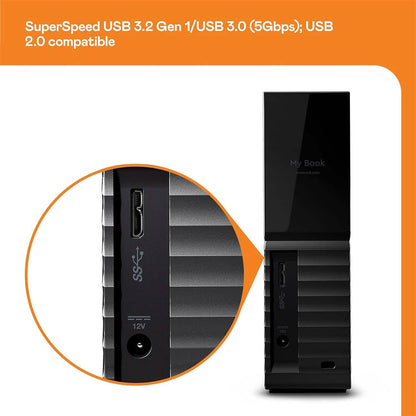 Western Digital 8TB My Book Desktop External Hard Drive  (Refurbished) DailySale