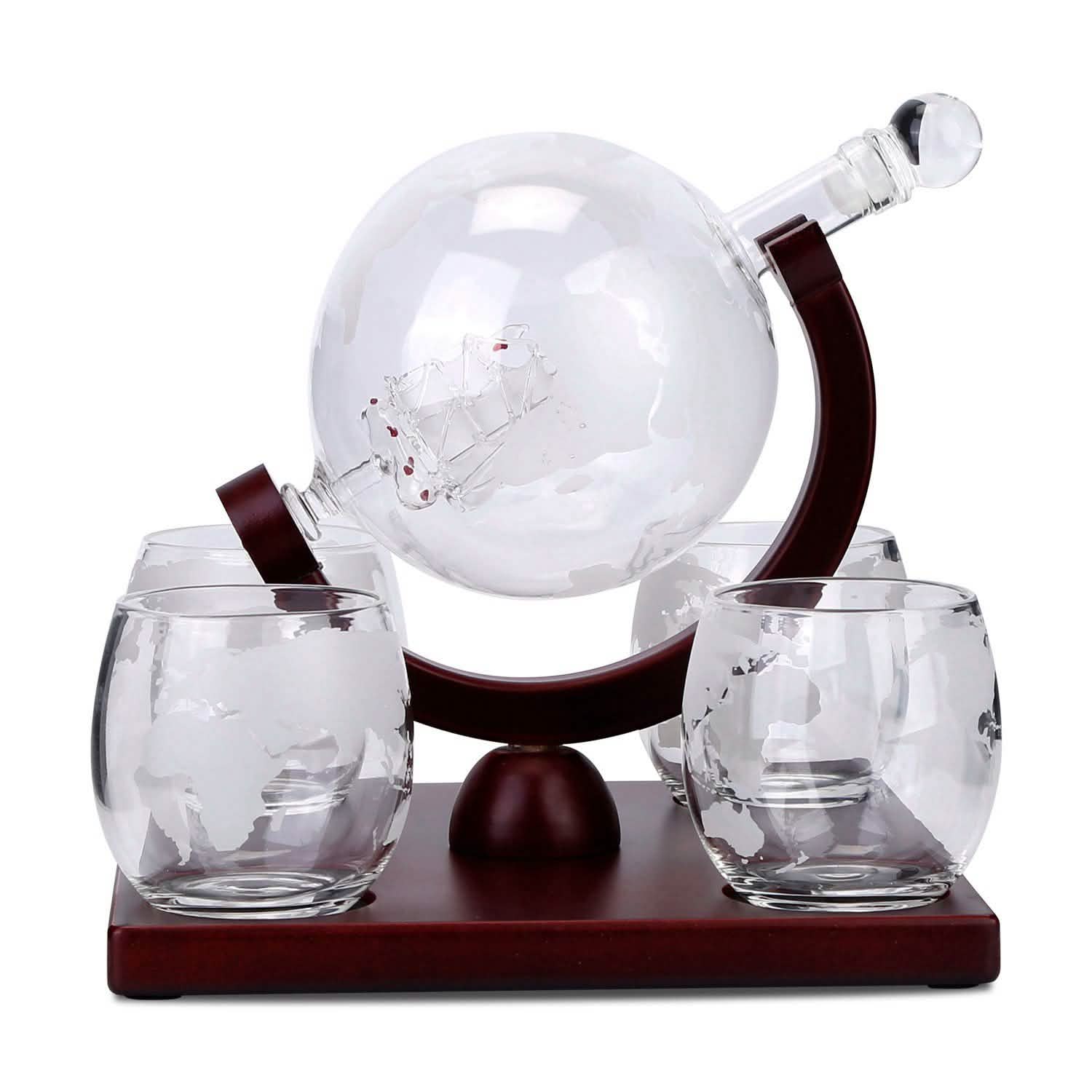 Whiskey Decanter Globe Set DailySale