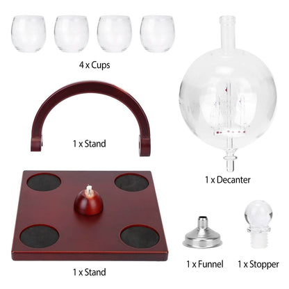 Whiskey Decanter Globe Set DailySale
