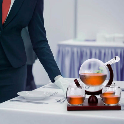 Whiskey Decanter Globe Set DailySale