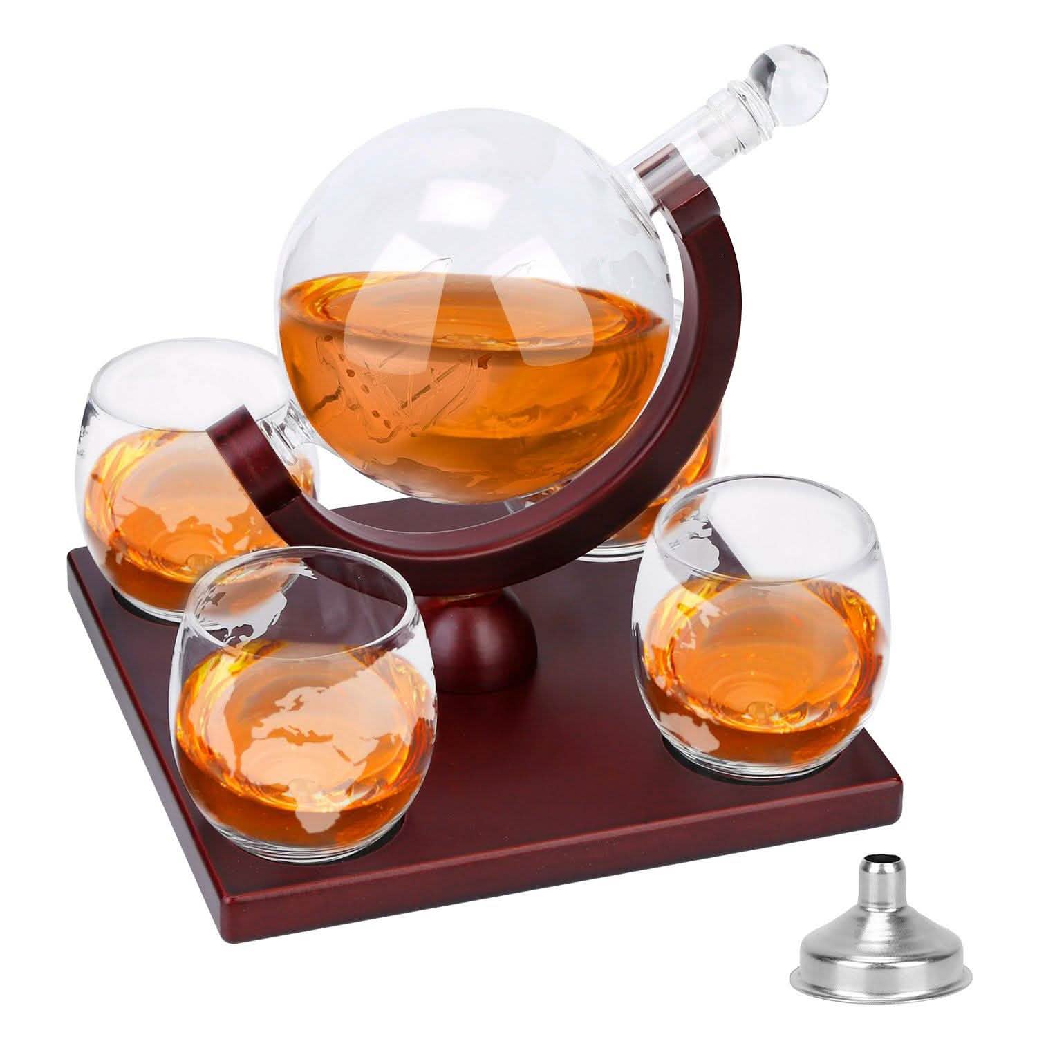 Whiskey Decanter Globe Set DailySale