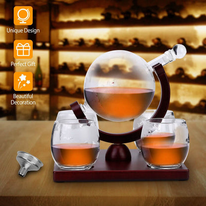 Whiskey Decanter Globe Set DailySale