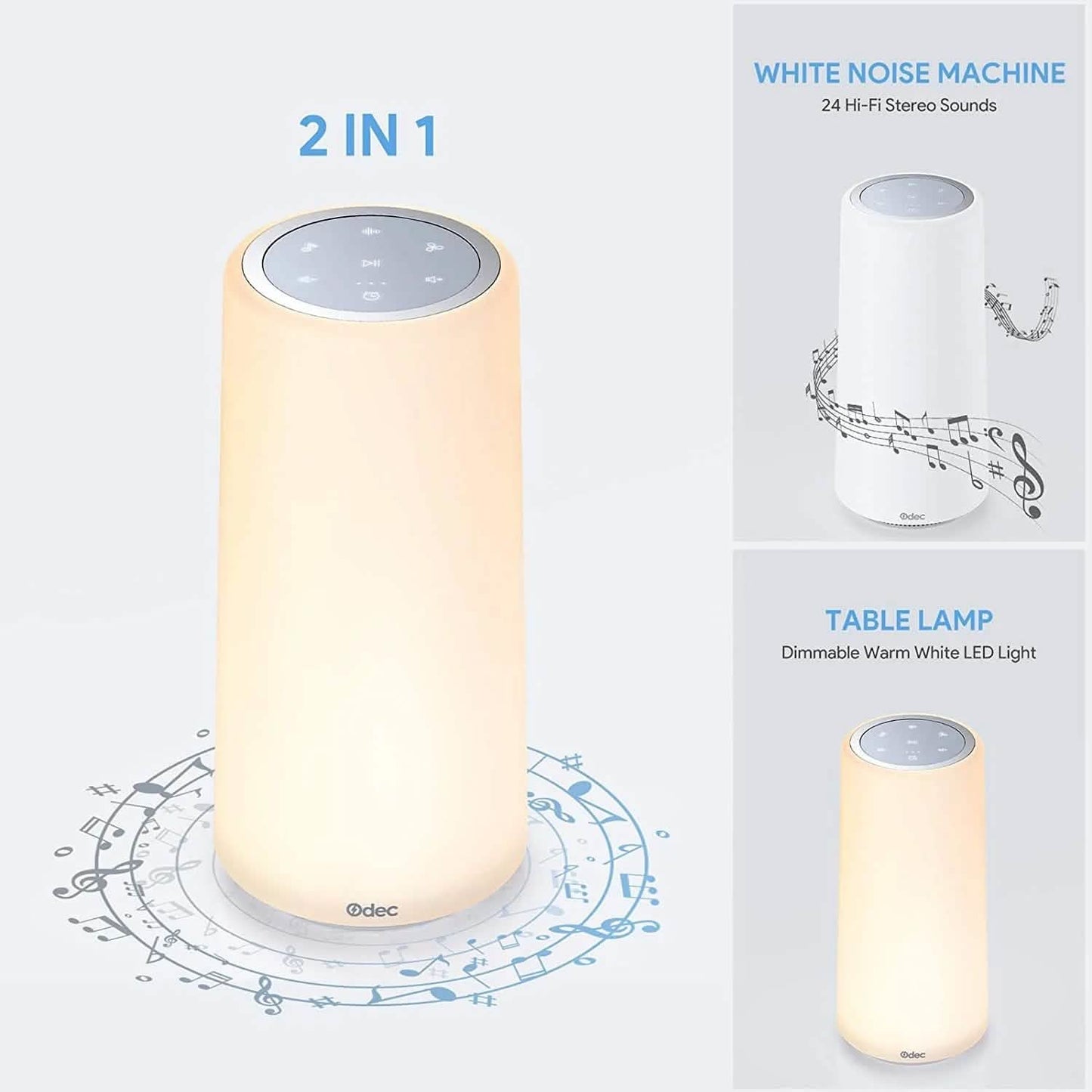 White Baby Sound Machine with Night Light DailySale