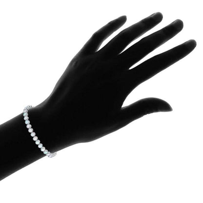White Fire Opal Tennis Bracelet DailySale