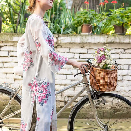 White Floral Kimono DailySale