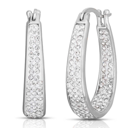 White Inside Out Hoops with Free 2.00 CT Studs DailySale