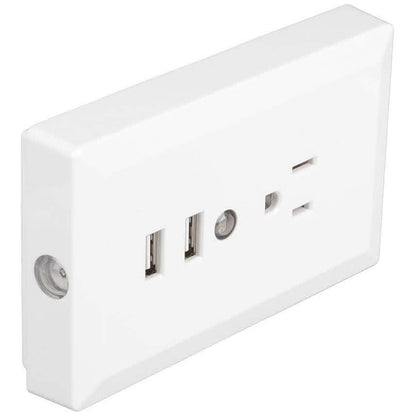 White Light Sensor Dual USB Wall Outlet DailySale