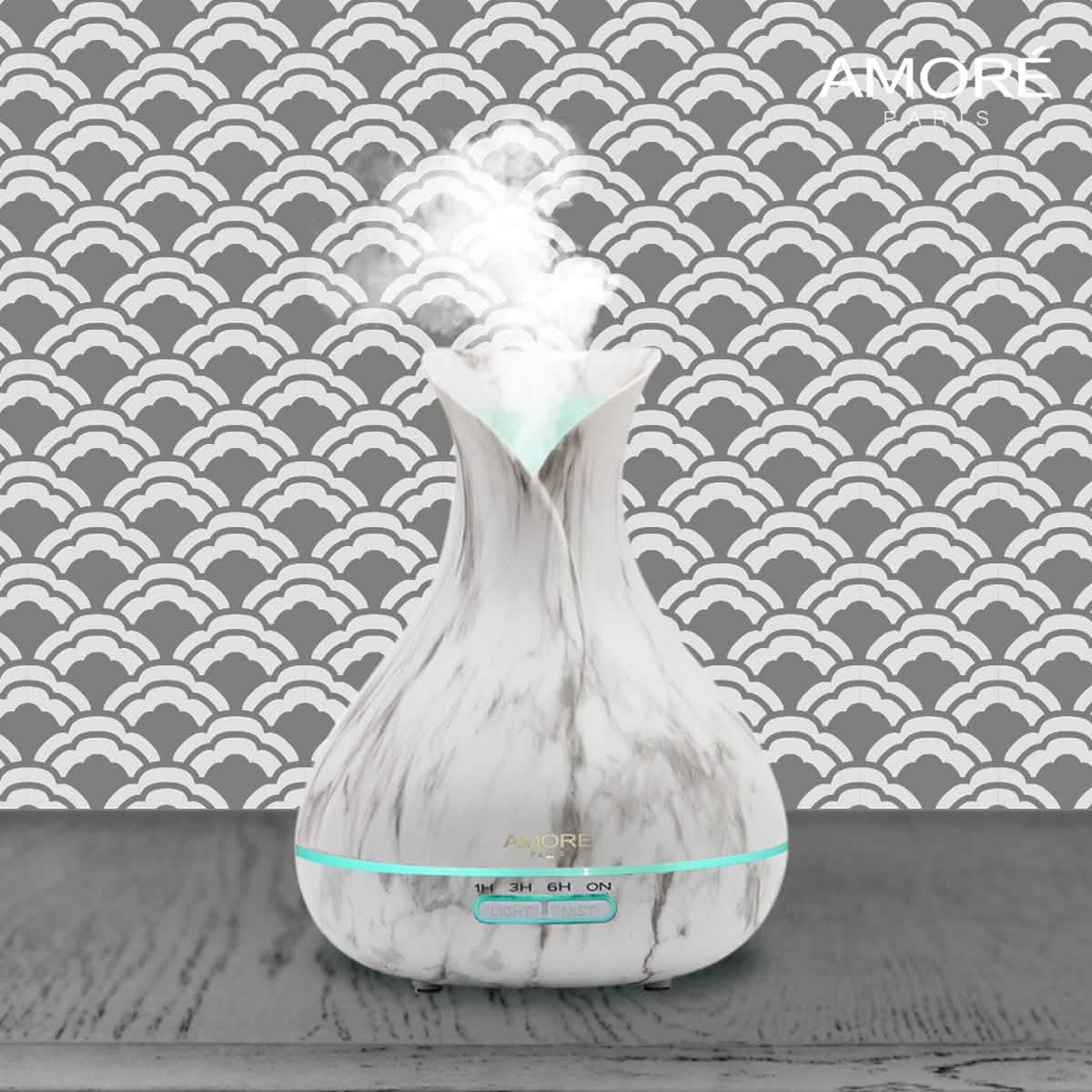 White Marble 300ml Ultrasonic Aroma Diffuser DailySale