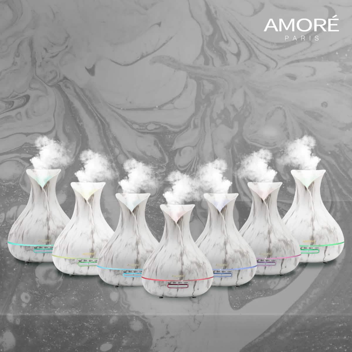 White Marble 300ml Ultrasonic Aroma Diffuser DailySale