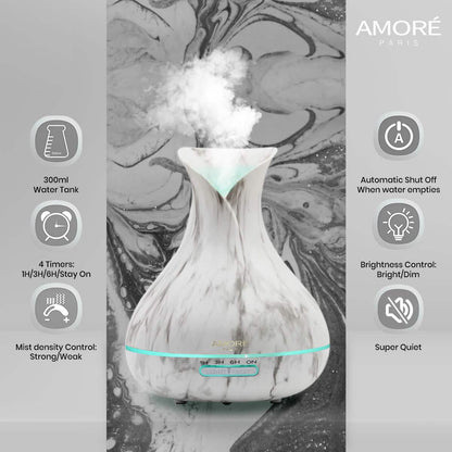 White Marble 300ml Ultrasonic Aroma Diffuser DailySale