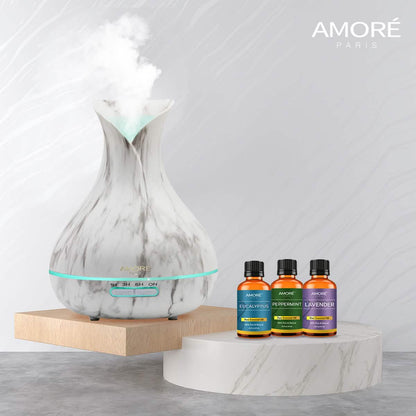 White Marble 300ml Ultrasonic Aroma Diffuser DailySale