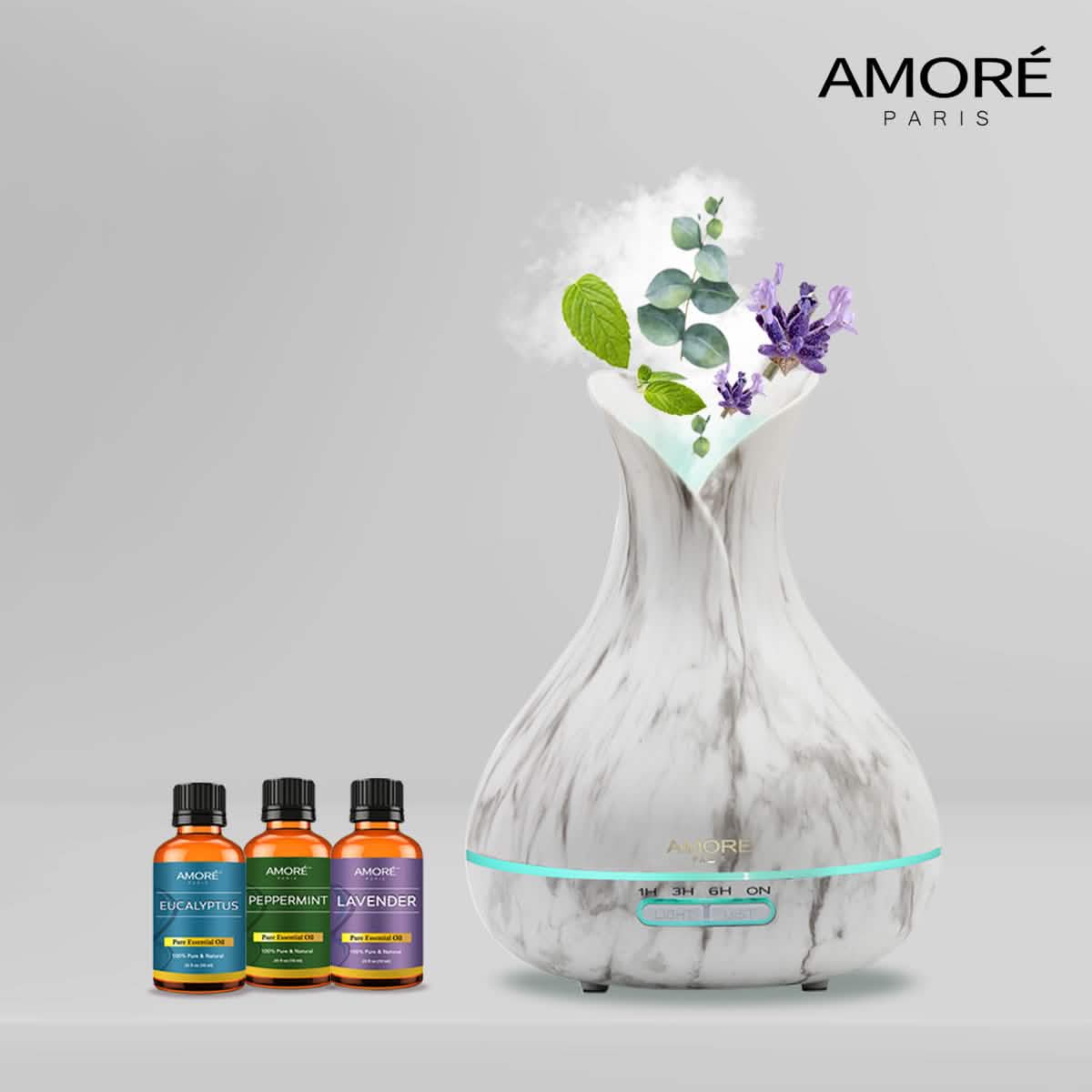White Marble 300ml Ultrasonic Aroma Diffuser DailySale