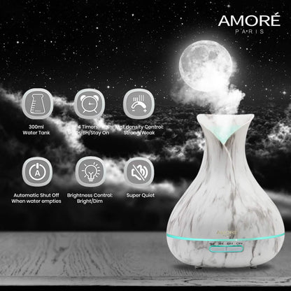 White Marble 300ml Ultrasonic Aroma Diffuser DailySale