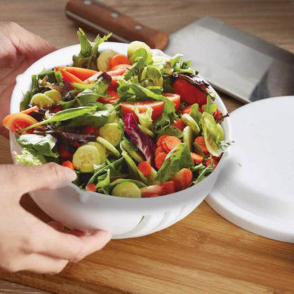 White Salad Cutter Bowl DailySale