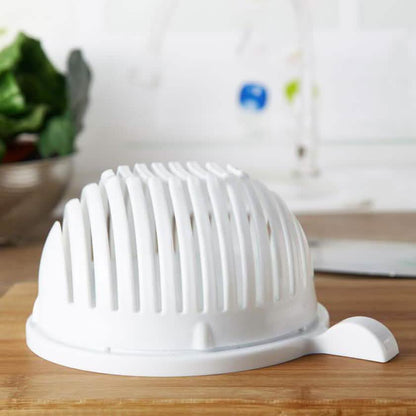 White Salad Cutter Bowl DailySale