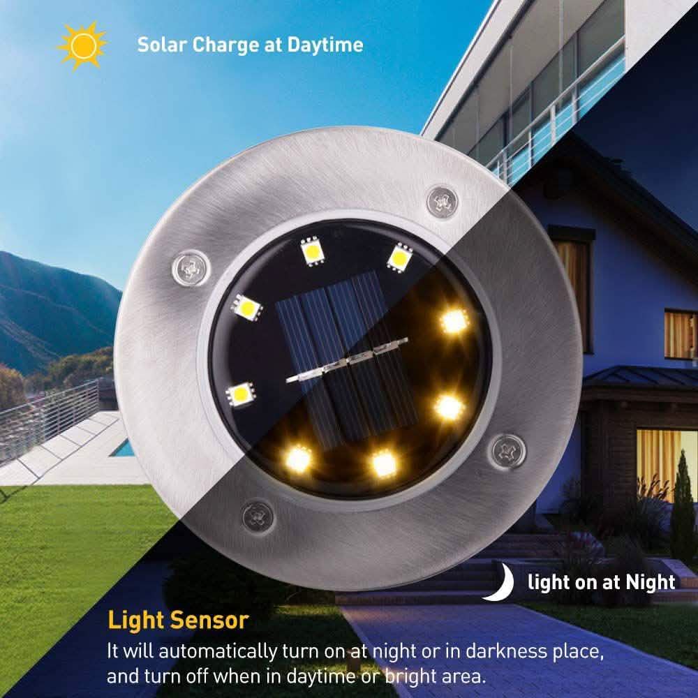 White Solar LED Garden Light DailySale