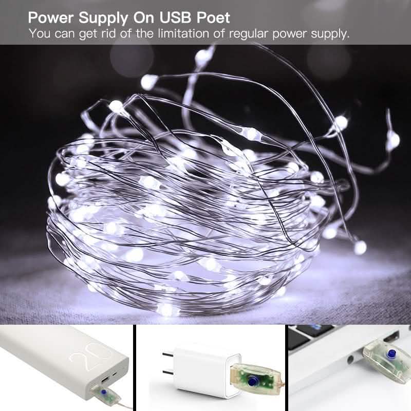 White USB Remote Control 3x3M 300LED String Lights Waterproof DailySale