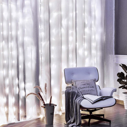 White USB Remote Control 3x3M 300LED String Lights Waterproof DailySale