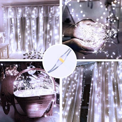 White USB Remote Control 3x3M 300LED String Lights Waterproof DailySale