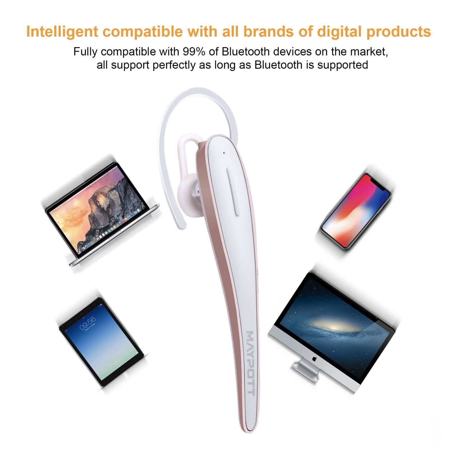 White Wireless Bluetooth 4.1 Earphone Sports Stereo DailySale