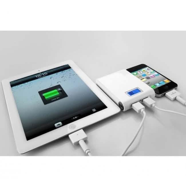 12,000mAh Safe External Battery PowerBank and Flashlight DailySale